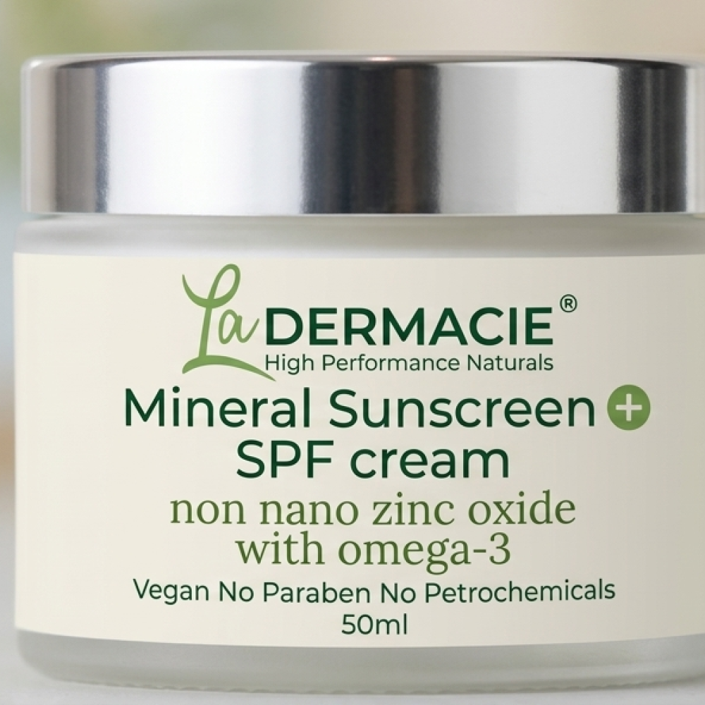 Mineral sunscreen SPF cream - white